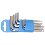 Juego de llaves Allen punta bola en clip de plástico 220/3SPH