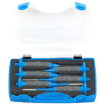 Juego de botadores con mango en caja de plástico