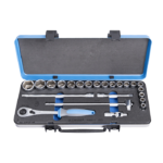 Juego de dados de 1/2" en caja metálica